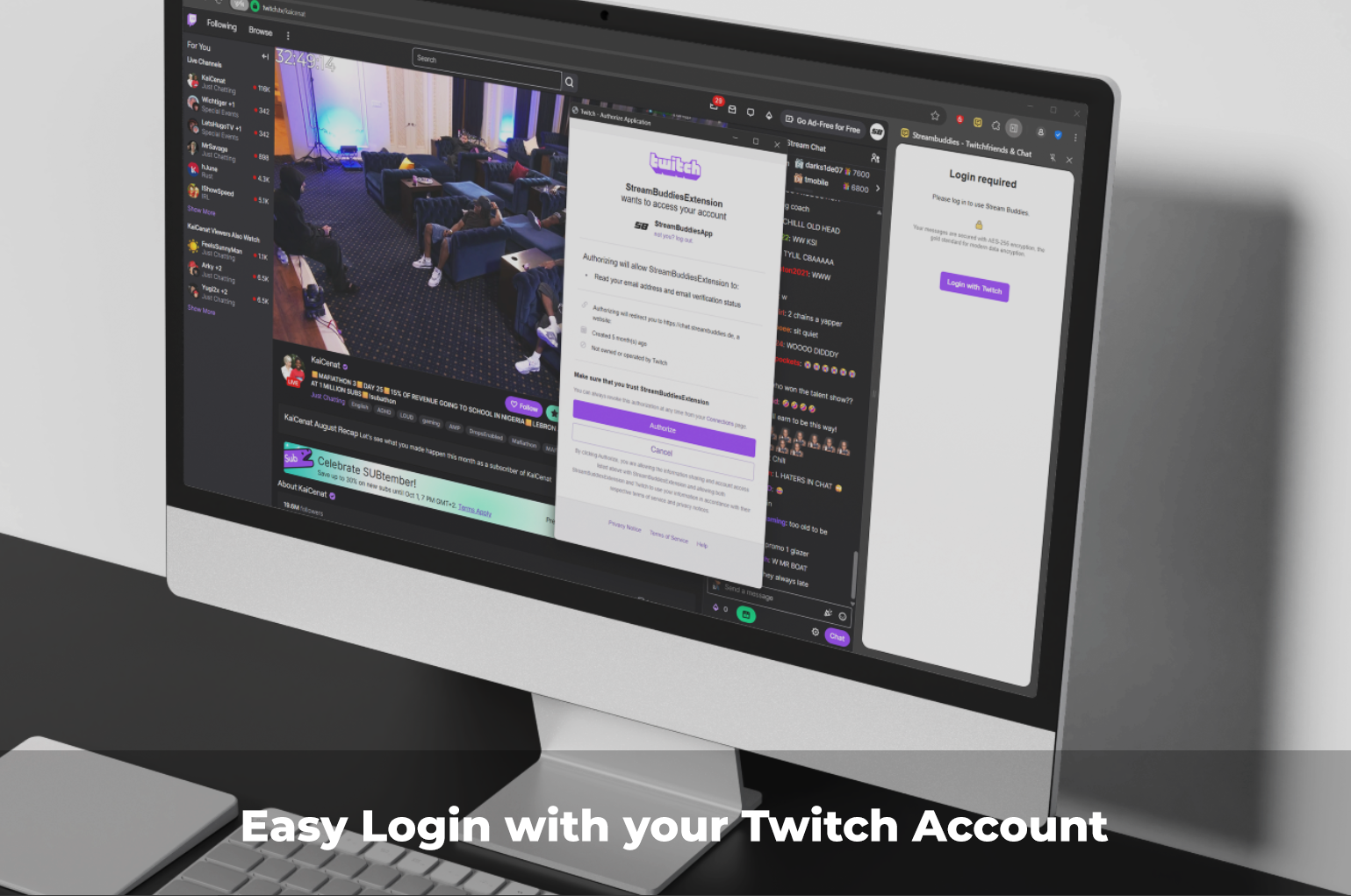 Streambuddies Twitchfriends and Chat Authentication