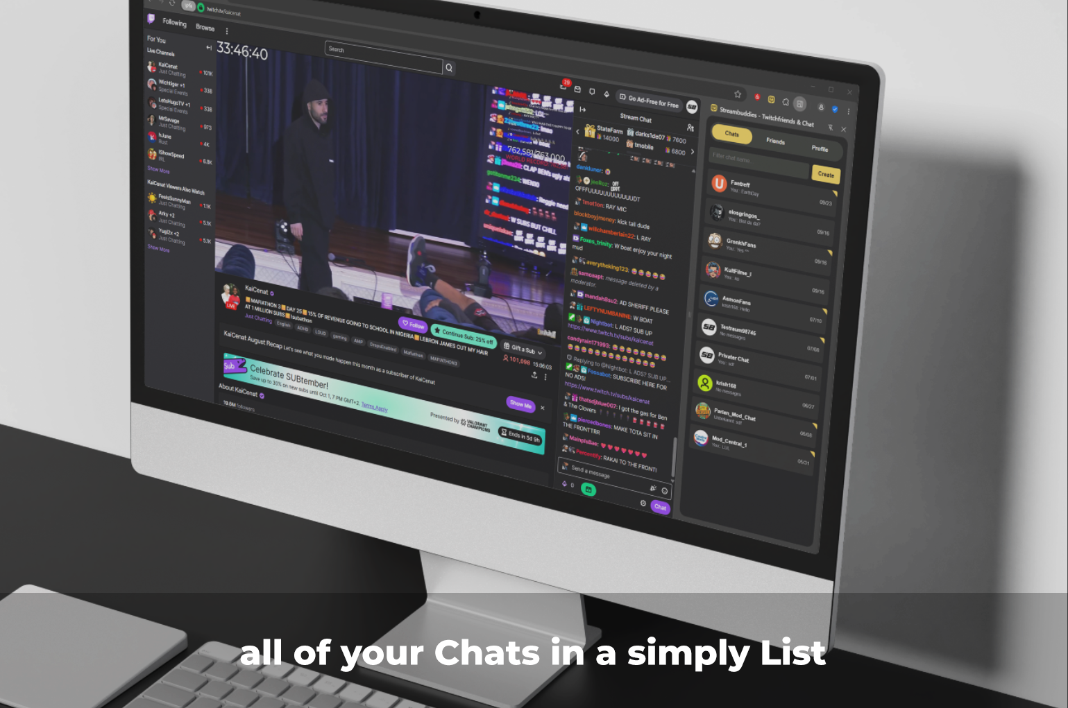 Streambuddies Twitchfriends and Chat List